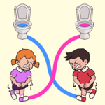 toilet rush: pee master android application logo